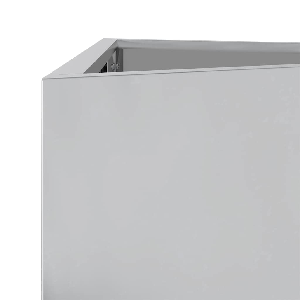 Garden Planter Triangular 40x40x75 cm Galvanized Steel