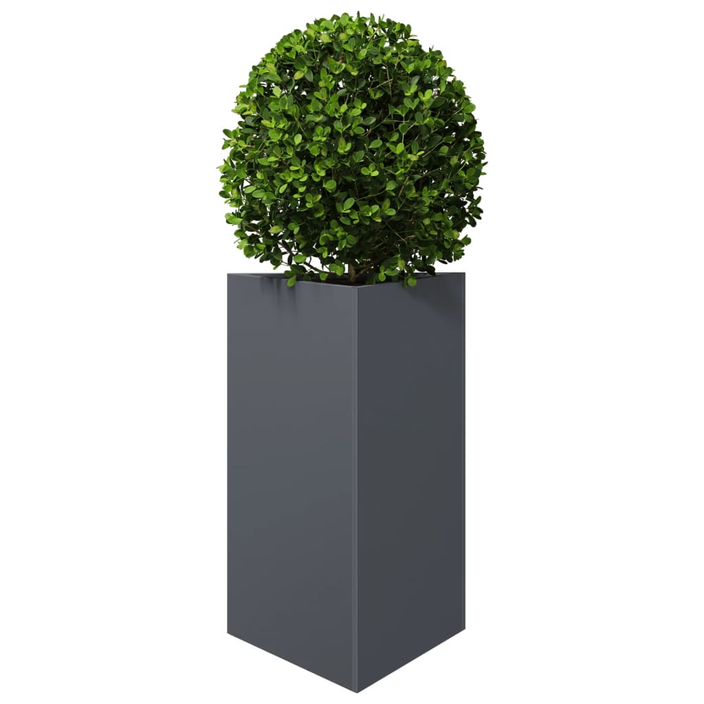 Garden Planters 2 pcs Anthracite Triangular 50x43x75 cm Steel