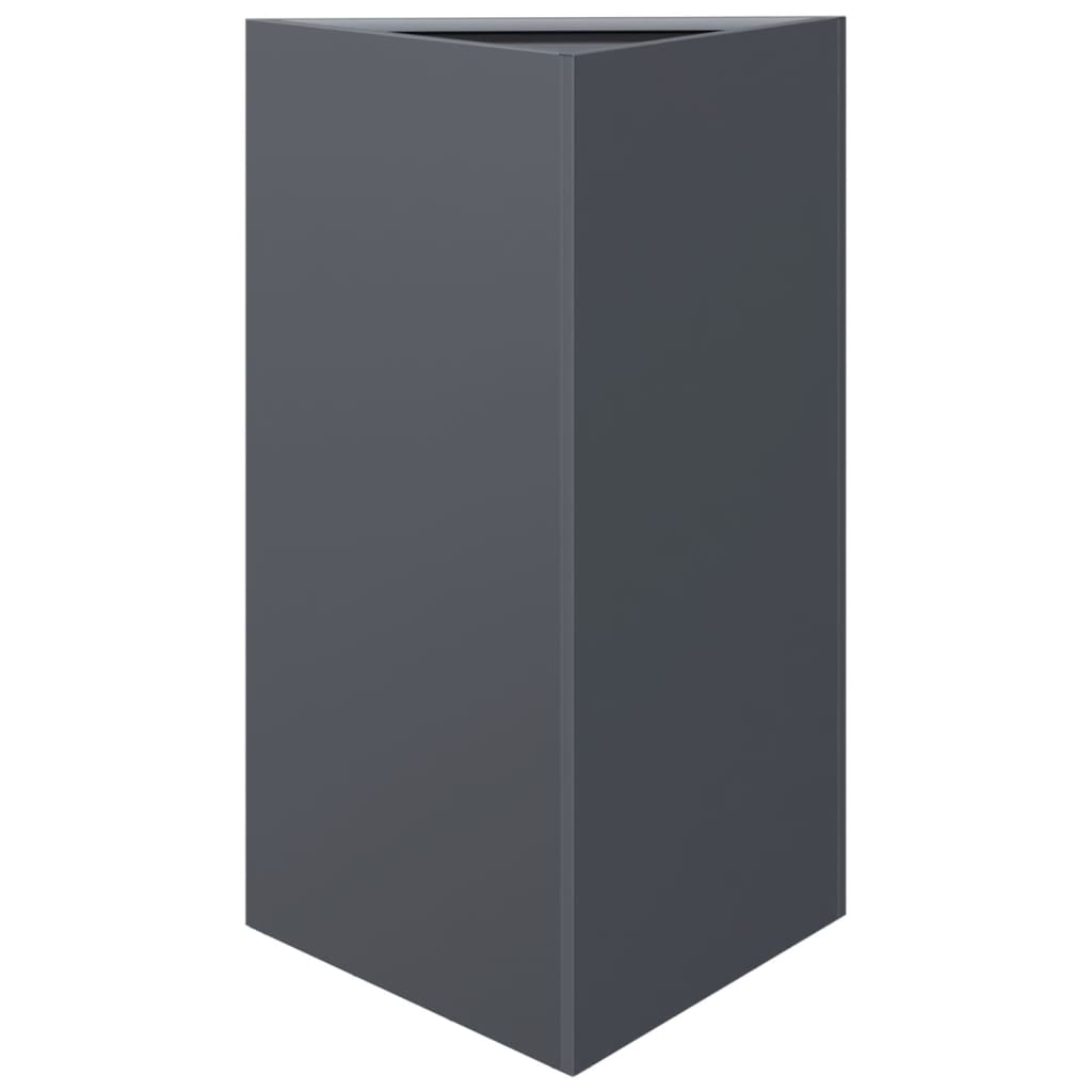Garden Planters 2 pcs Anthracite Triangular 50x43x75 cm Steel