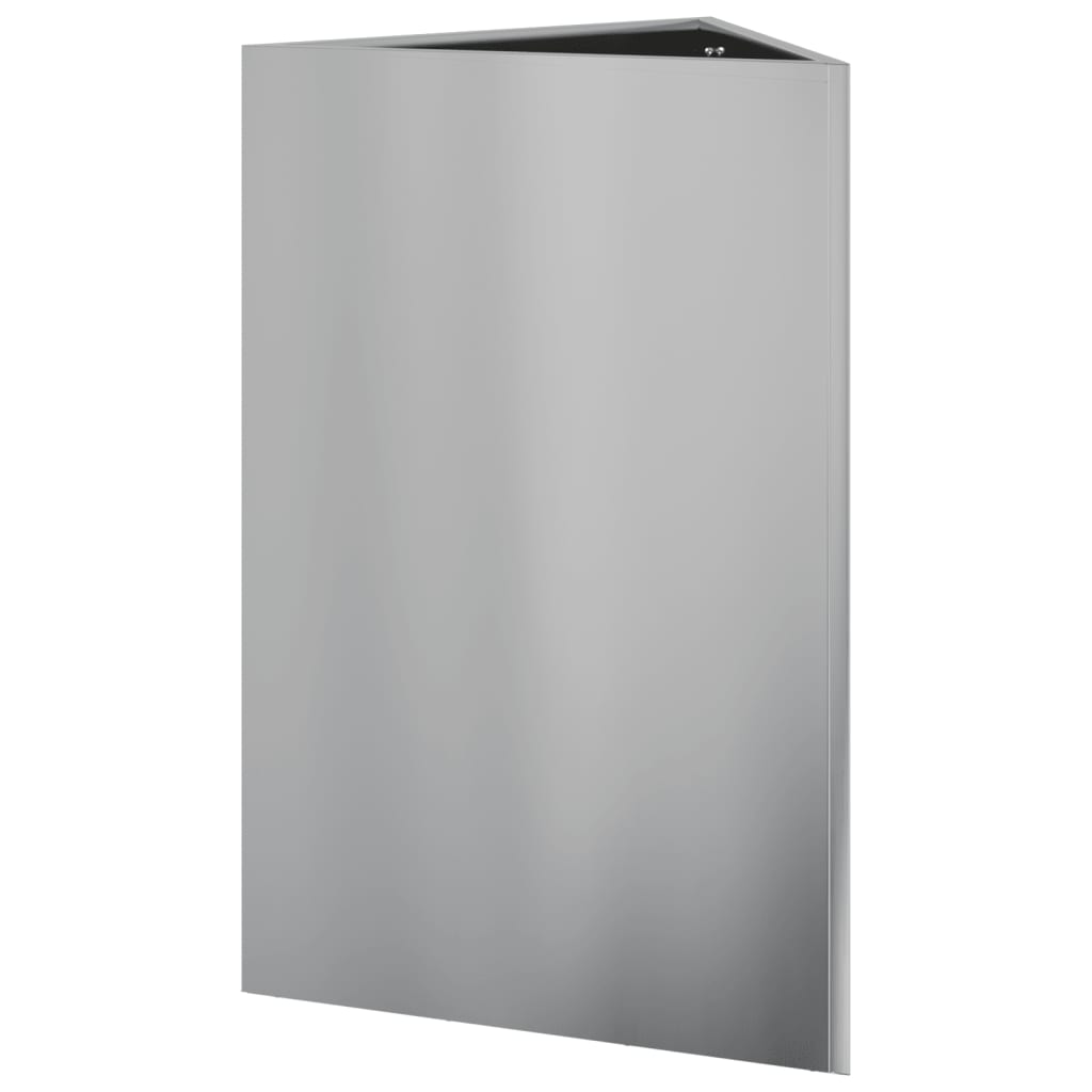 Garden Planters 2 pcs Triangular 50x43x75 cm Galvanized Steel