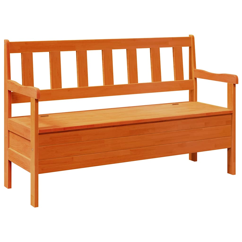 Outdoor Bench Brown 119 x 76 x 44cm Solid pine wood