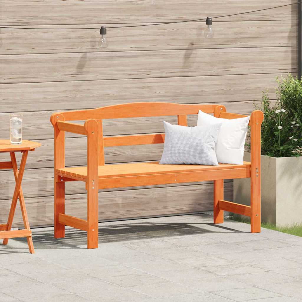 Outdoor Bench Brown 119 x 76 x 44cm Solid pine wood