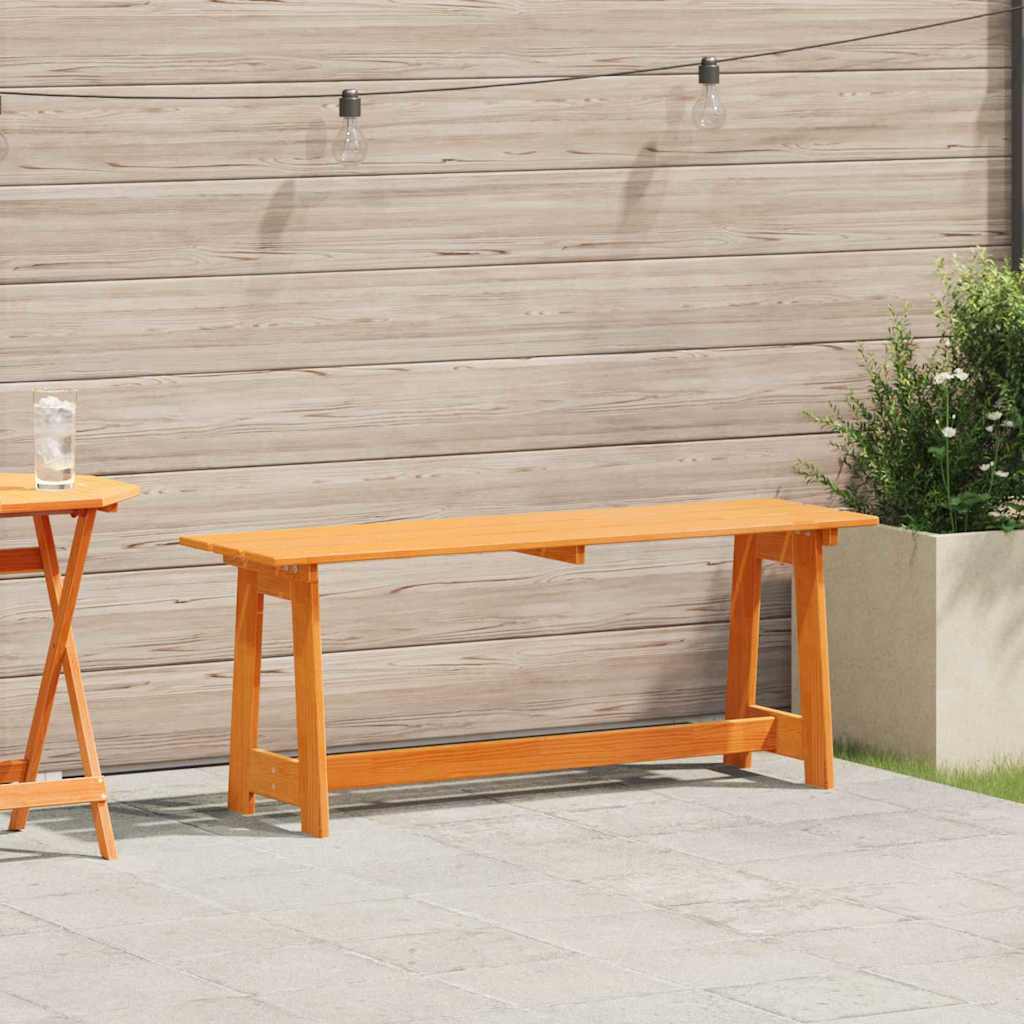 Outdoor Bench Brown 119 x 35 x 47cm Solid pine wood