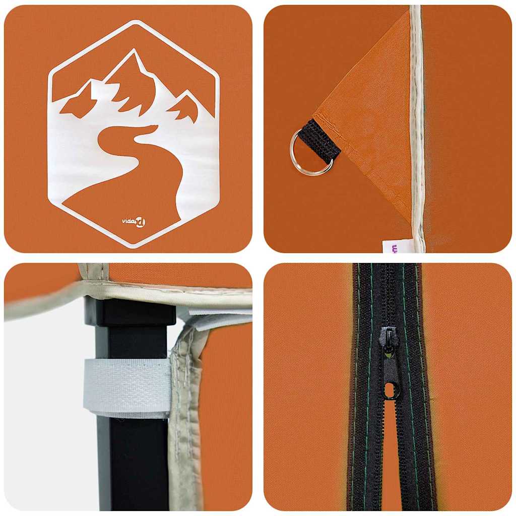 Canopy Tent Manual Orange 194 x 194 x 251 cm Fabric