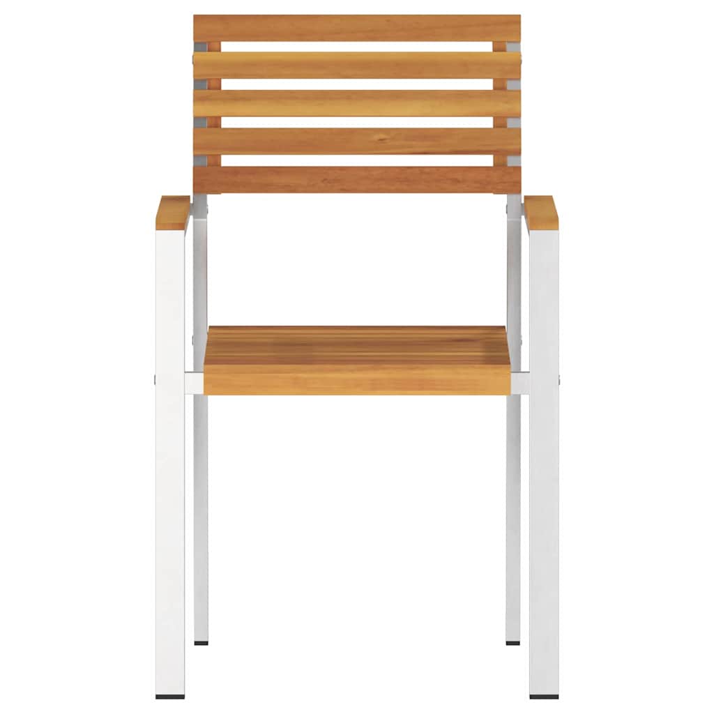 GardenChair 2 pcs Brown 56x54.5x87cm SolidAcaciawood