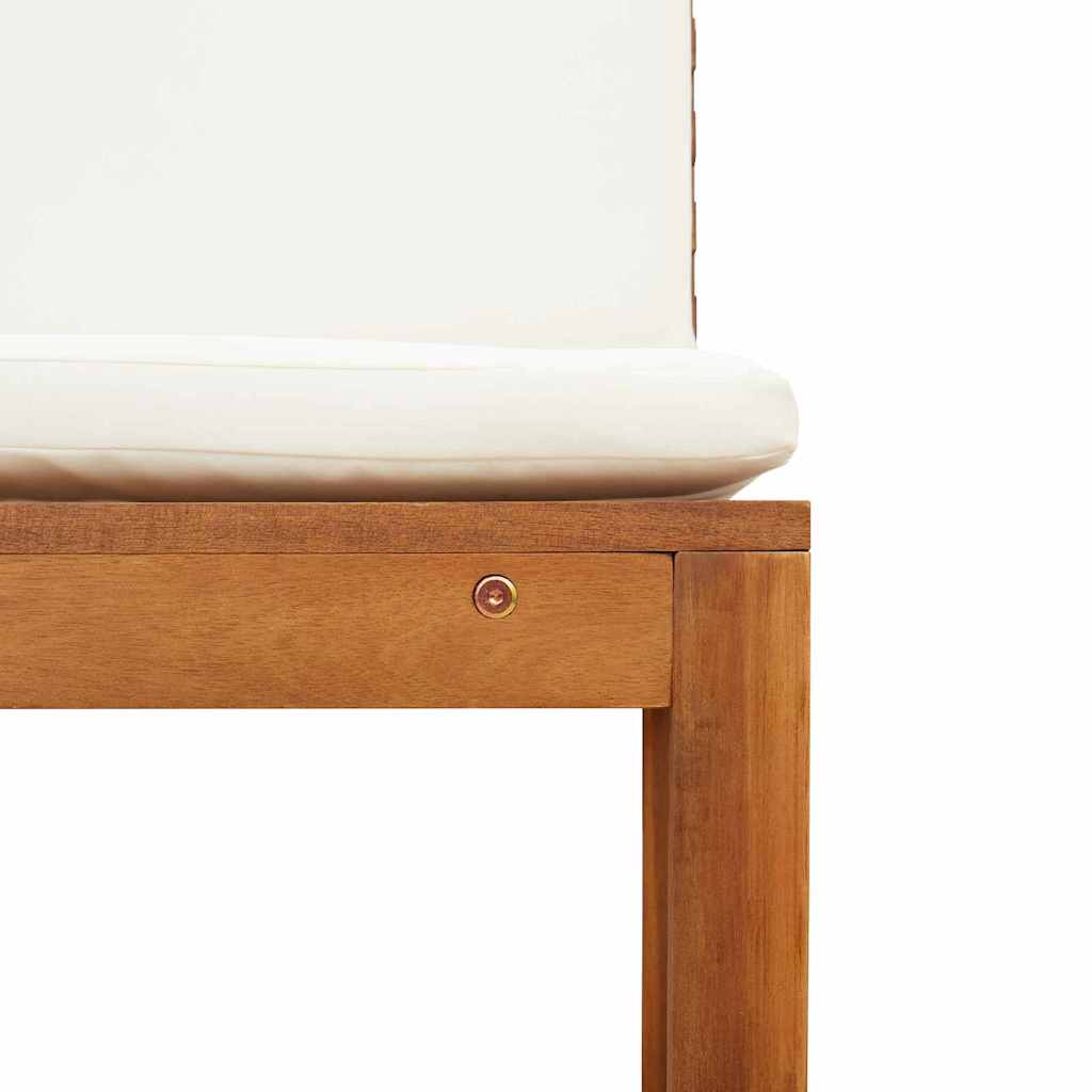 Armless Garden Chair 2 pcs Brown Solid Acacia wood