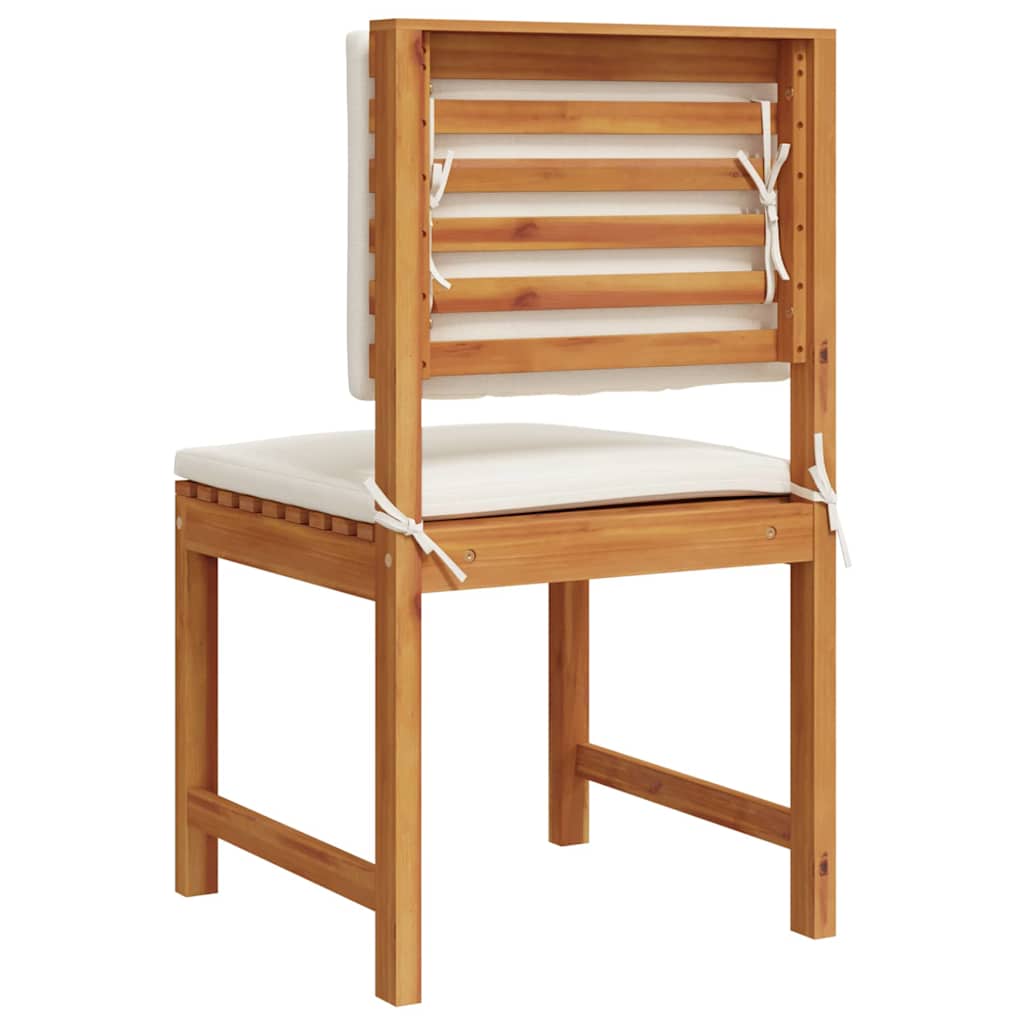 Armless Garden Chair 2 pcs Brown Solid Acacia wood
