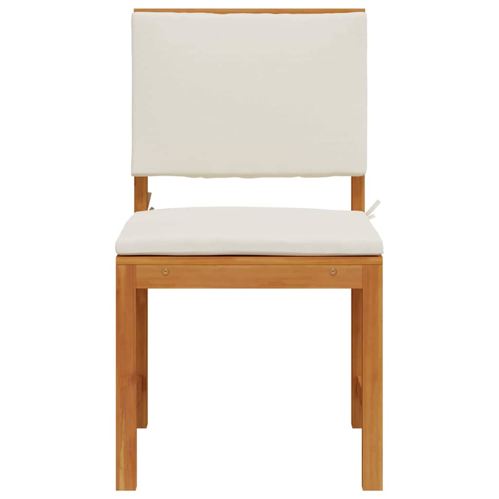 Armless Garden Chair 2 pcs Brown Solid Acacia wood