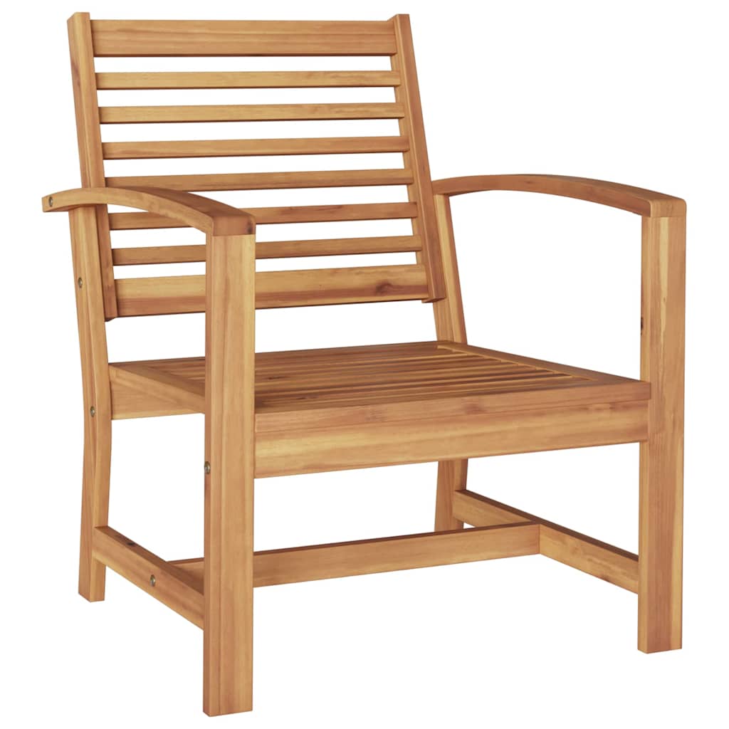 Garden Chairs 2 pcs Natural 60 x 65 x 76.5 cm Solid teak wood
