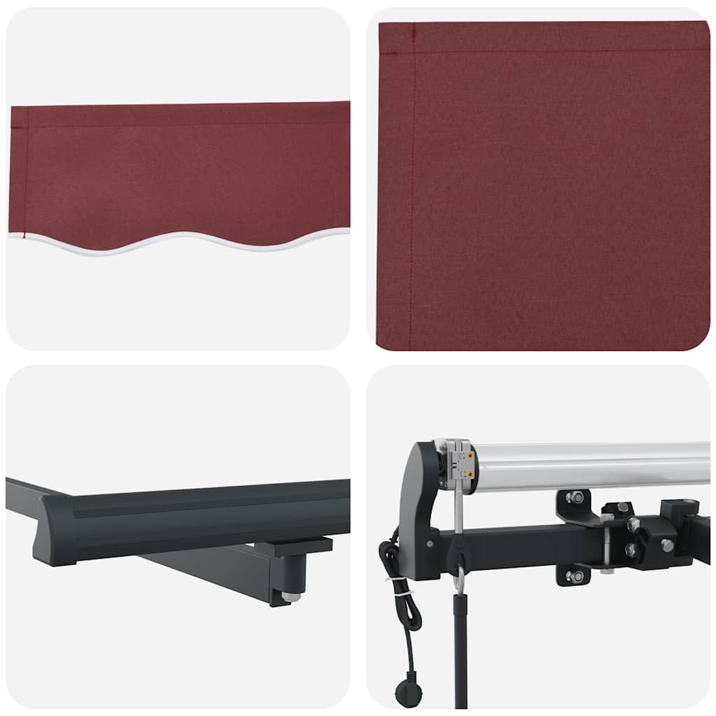 Automatic Retractable Awning Burgundy 300x250 cm