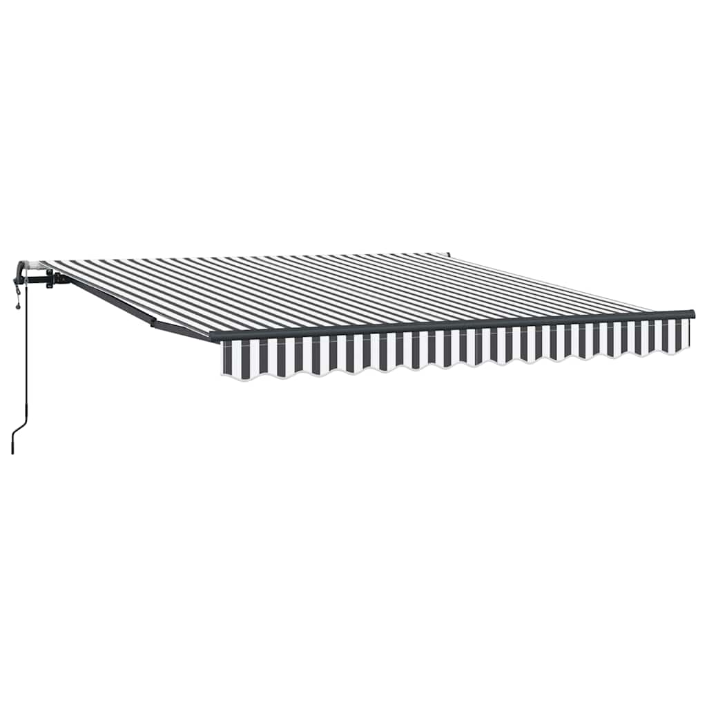 Automatic Retractable Awning Anthracite and White 300x250 cm