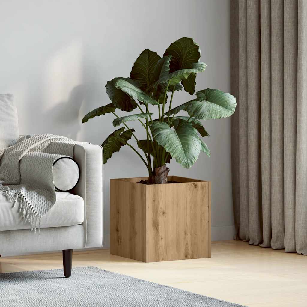 Planter Box Artisan Oak 40x40x40 cm Engineered Wood