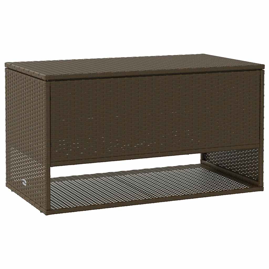 Outdoor Cushion Box Brown 100x55x55.5 cm Poly Rattan