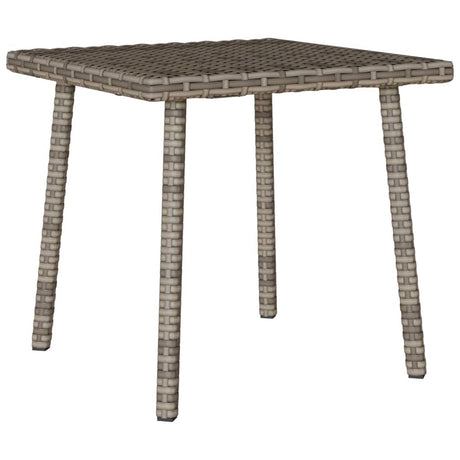Garden Coffee Table Rectangular Grey 40x40x37 cm Poly Rattan