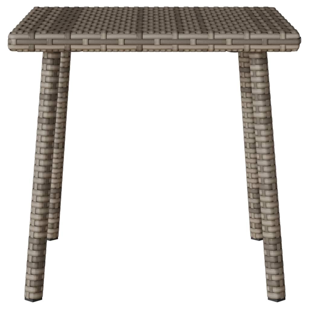 Garden Coffee Table Rectangular Grey 40x40x37 cm Poly Rattan