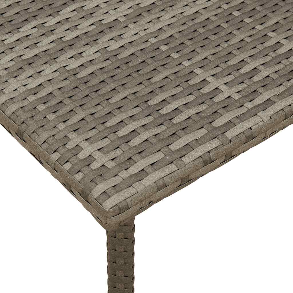 Garden Coffee Table Rectangular Grey 60x40x37 cm Poly Rattan