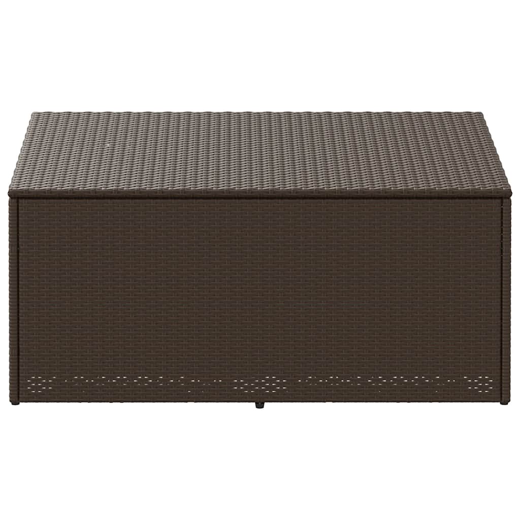 Garden Storage Box Brown 110x50x58 cm Poly Rattan