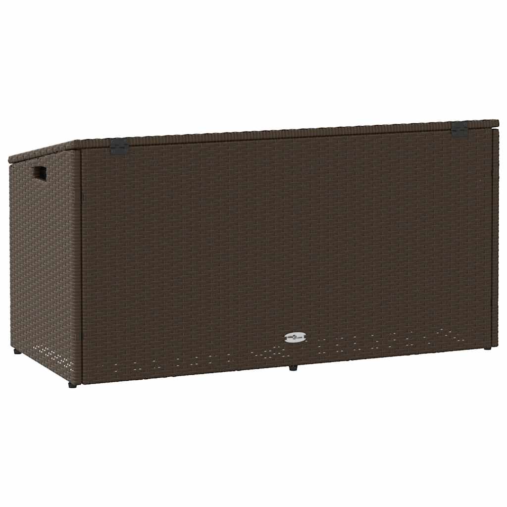 Garden Storage Box Brown 110x50x58 cm Poly Rattan