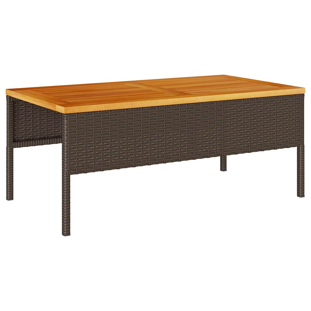 Garden Sofa Set 6 pcs Brown and cream Poly Rattan