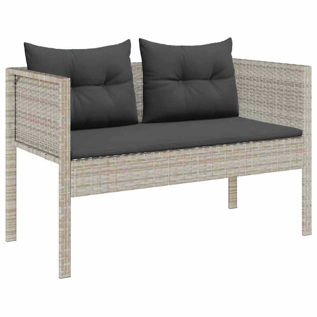 Garden Sofa Set 6 pcs Light grey and dark grey Poly Rattan