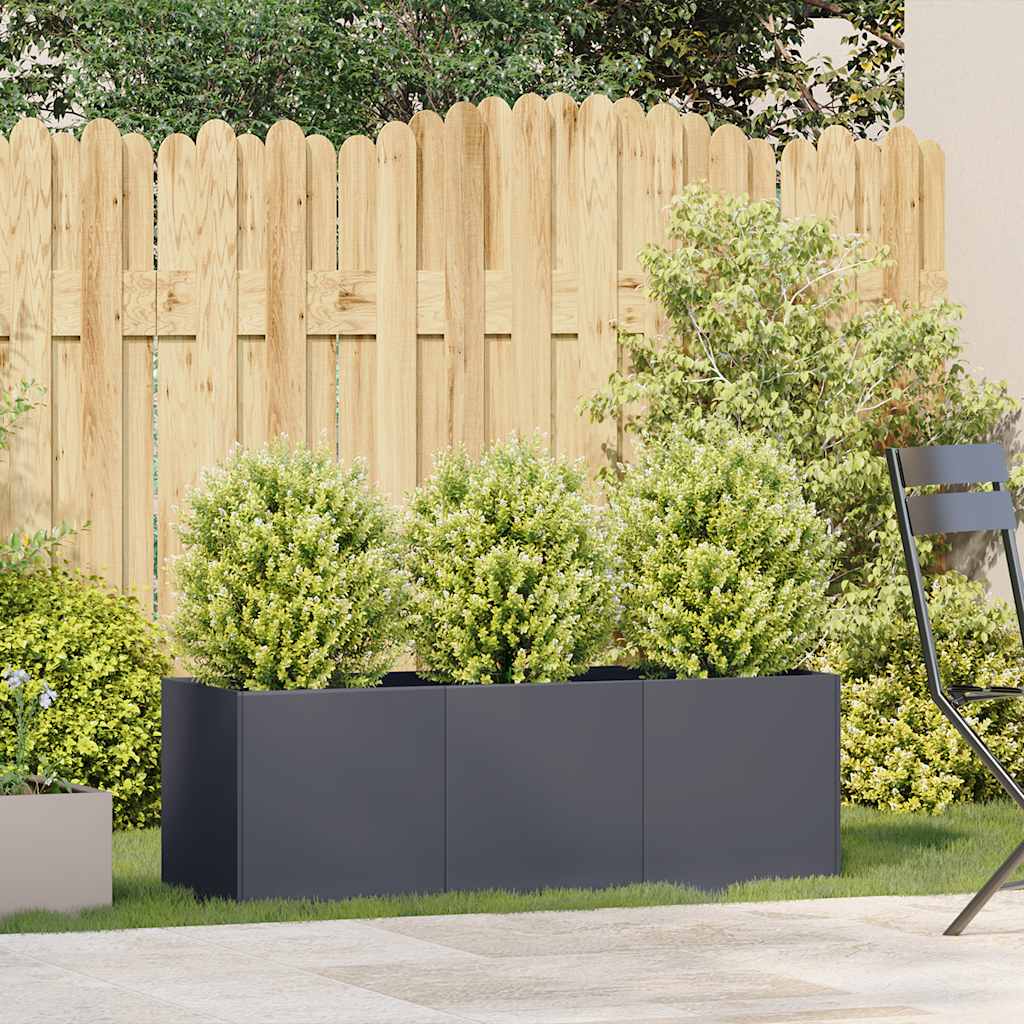 Planter Anthracite 120x40x40 cm Cold-rolled Steel