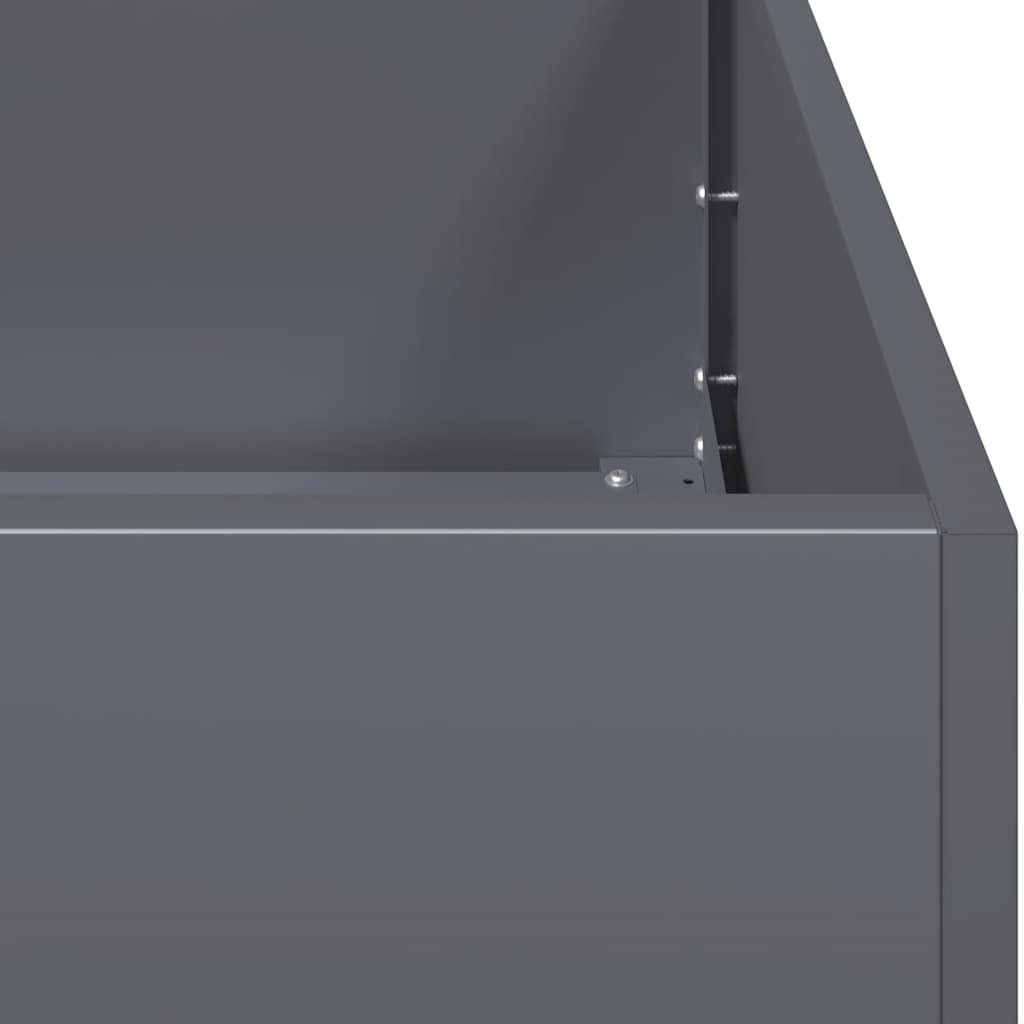 Planter Anthracite 120x40x40 cm Cold-rolled Steel
