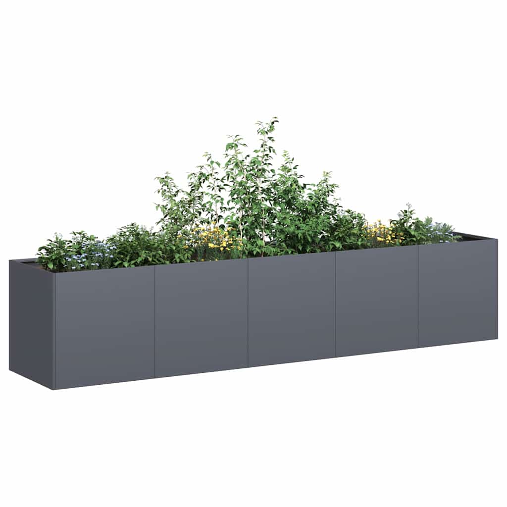 Planter Anthracite 200x40x40 cm Cold-rolled Steel