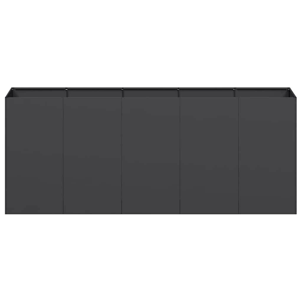 Planter Black 200x40x80 cm Cold-rolled Steel