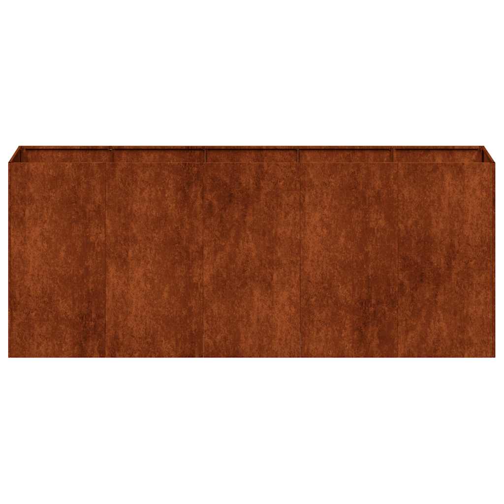 Planter Rusty 200x40x80 cm Weathering Steel