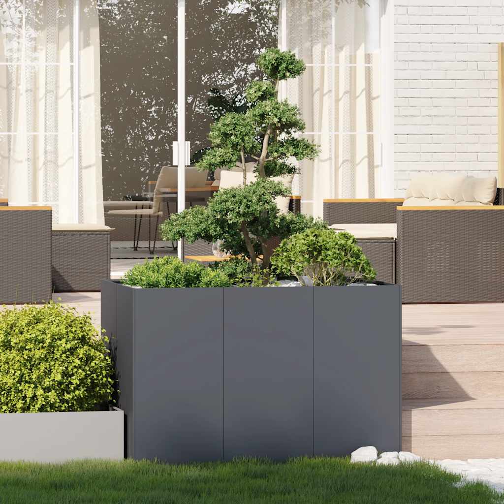 Planter Anthracite 120x80x80 cm Steel