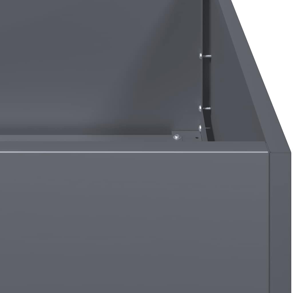 Planter Anthracite 120x80x80 cm Steel