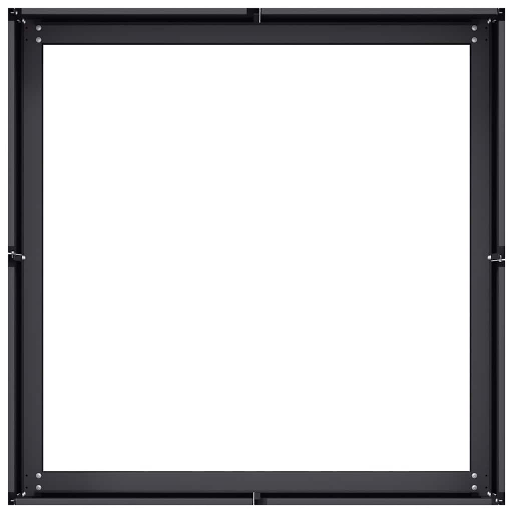 Planter Black 80x80x30 cm Steel