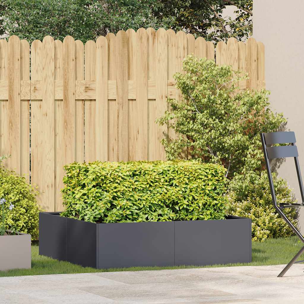 Planter Anthracite 100x100x30 cm Steel