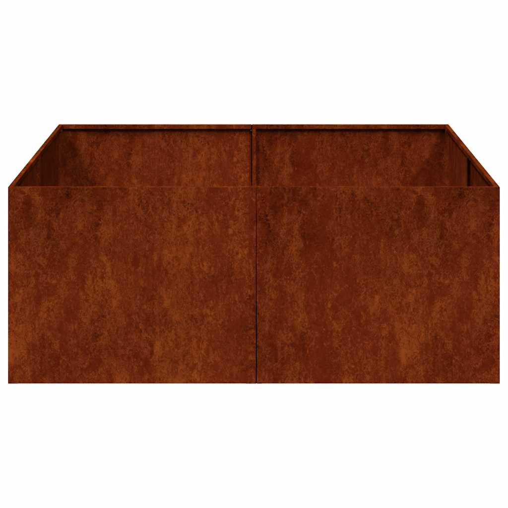 Planter Rusty 100x100x40 cm Weathering Steel
