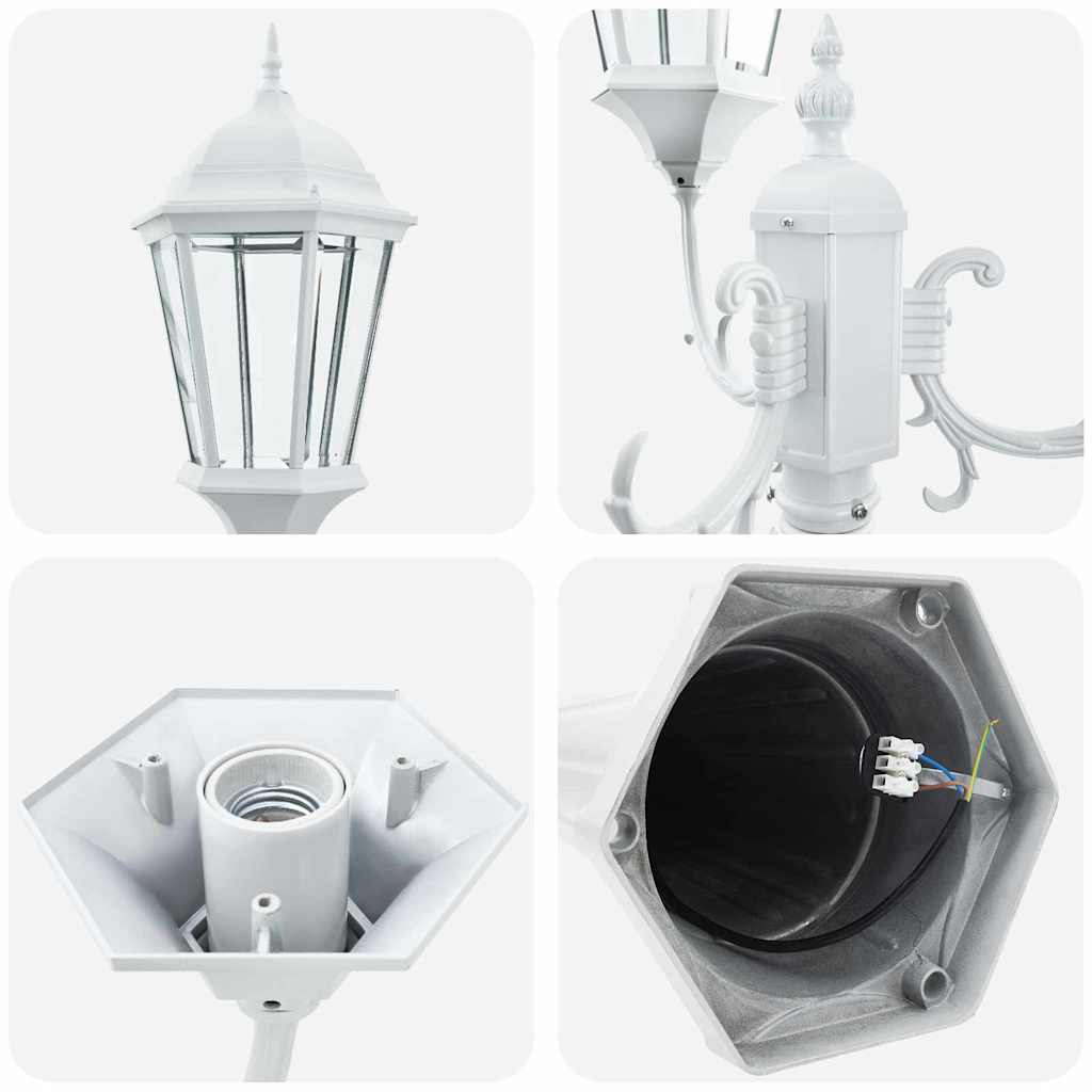 Garden Light White 235 cm Aluminium