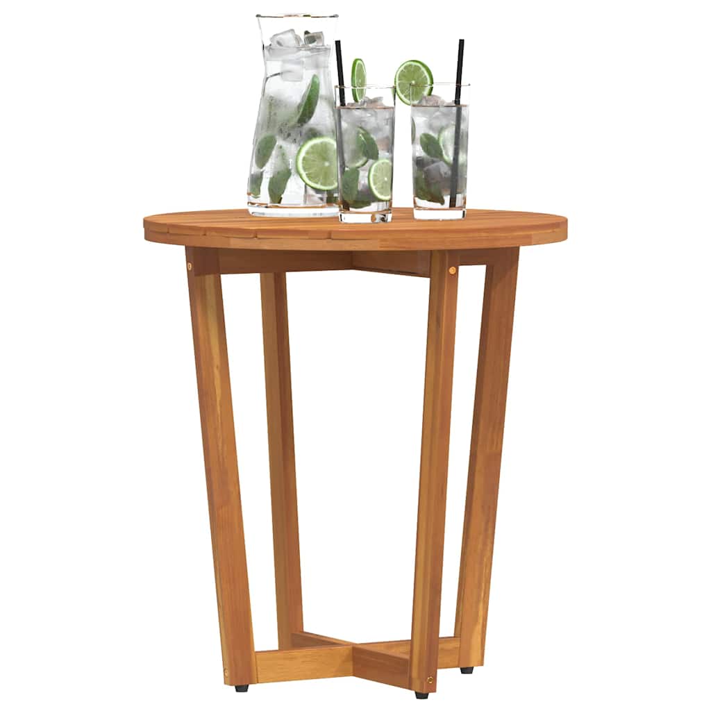 Garden Side Table Round Ø55x60 cm Solid Wood Acacia