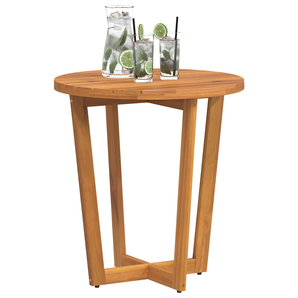 Garden Side Table Round Ø70x75 cm Solid Wood Acacia