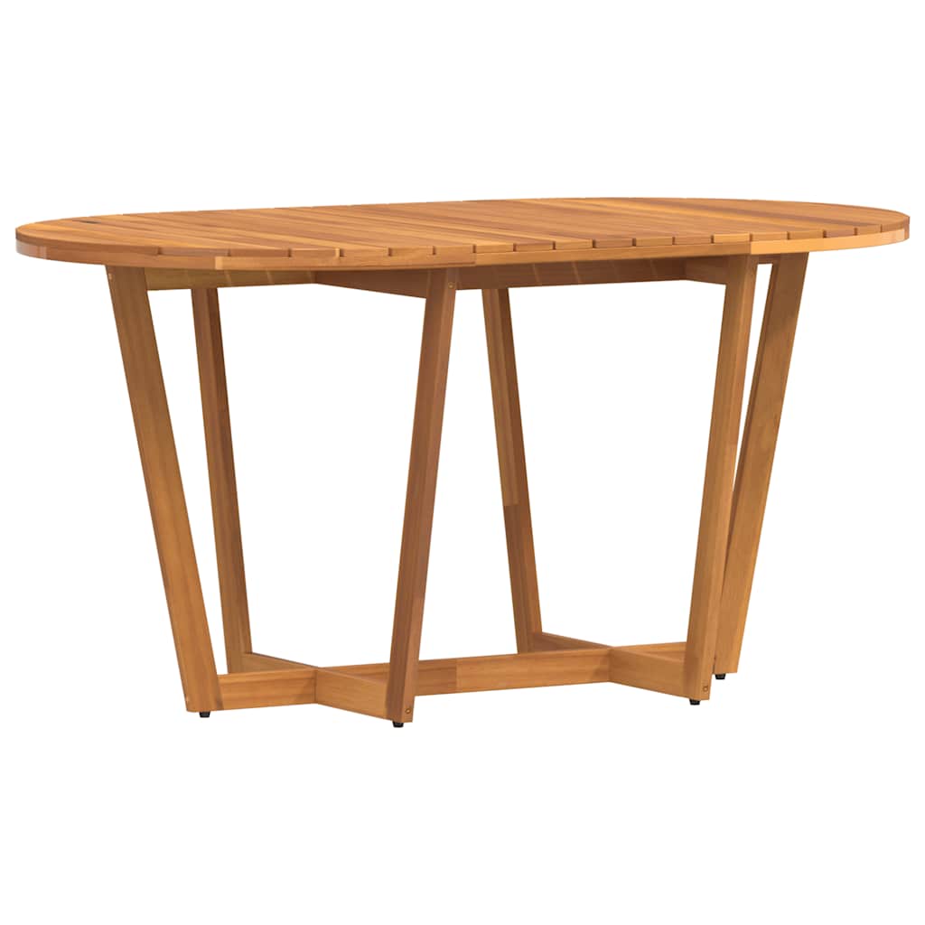 Garden Dining Table Oval 150x90x75 cm Solid Wood Acacia