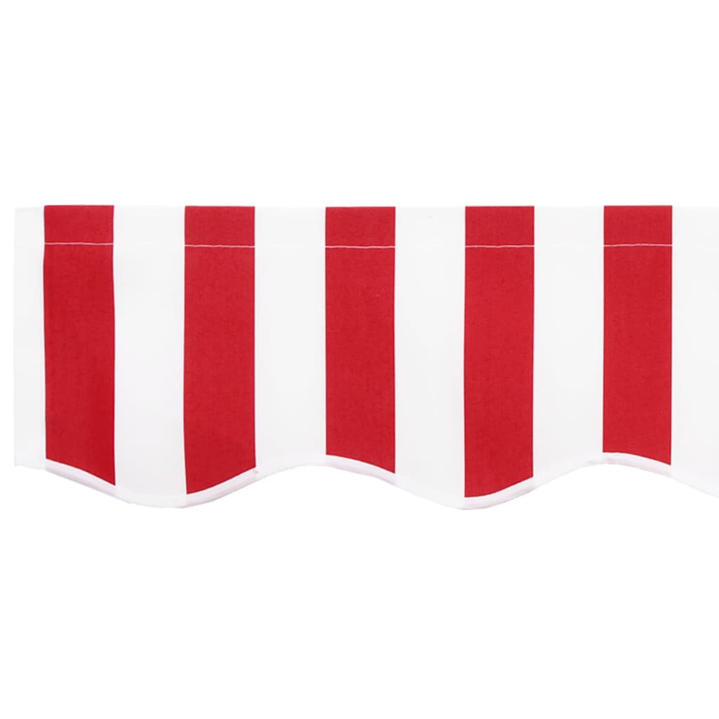 Awning Replacement Fabric Red and White 380 x 195 cm Polyester
