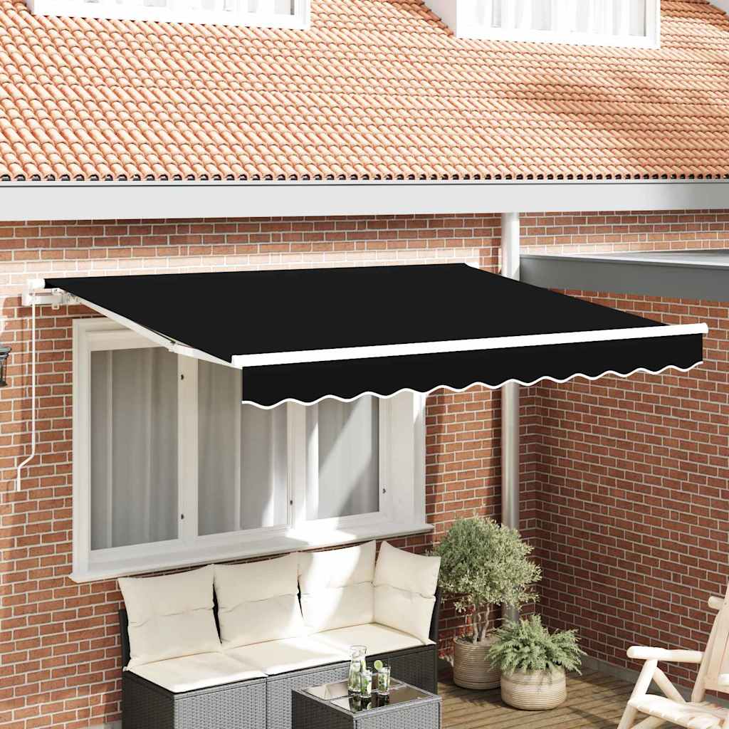 Awning Replacement Fabric Black 350 x 250 cm Canvas
