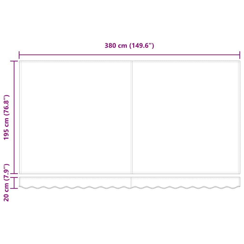 Awning Replacement Fabric Red 400 x 200 cm Canvas