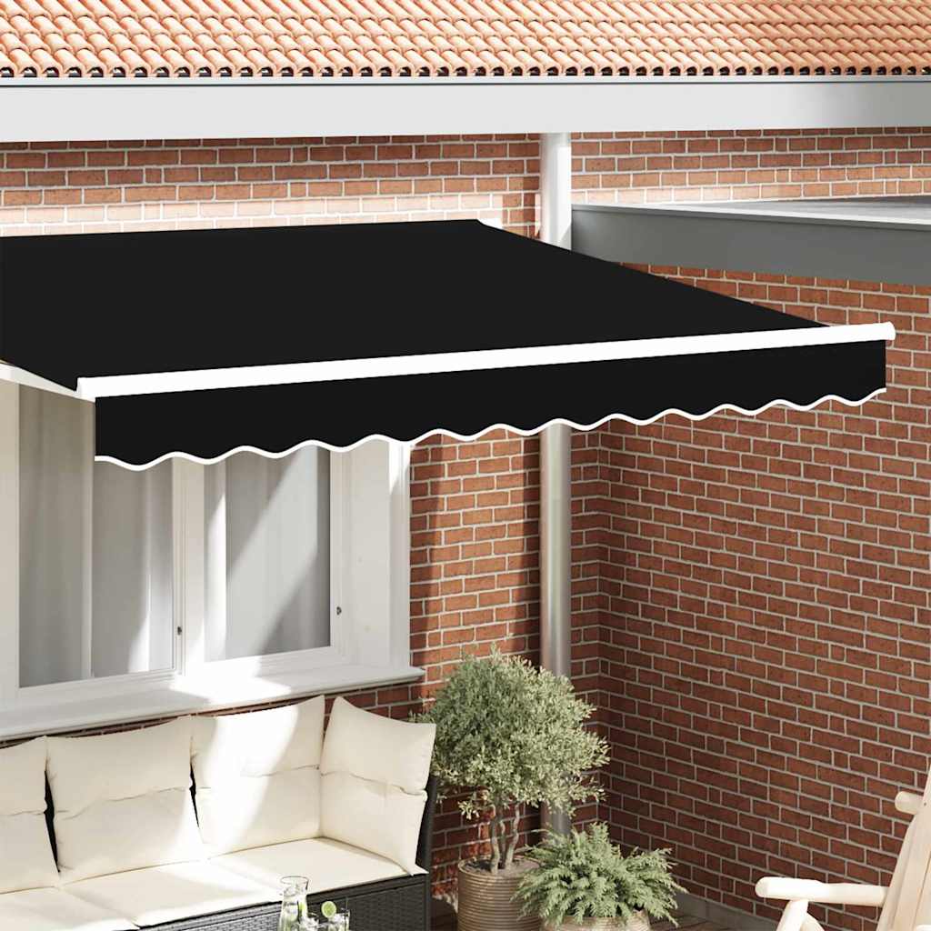 Awning Valance Black 2.3 x 0.2 m Canvas