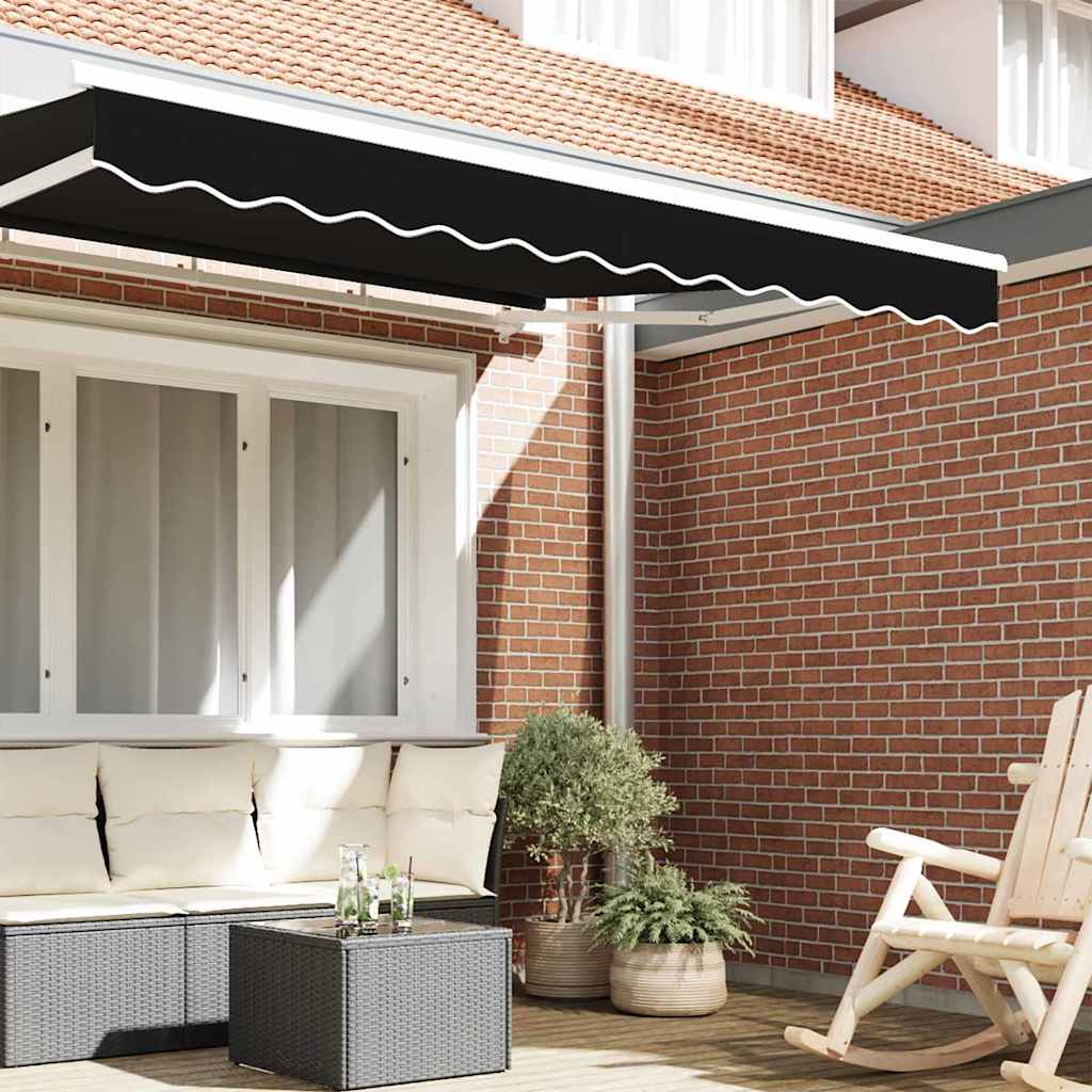 Awning Valance Black 2.3 x 0.2 m Canvas