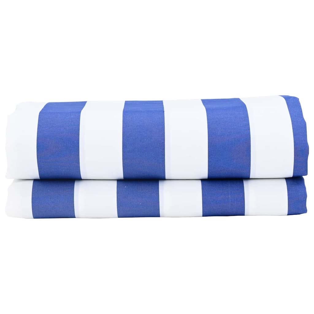 Awning Replacement Fabric Blue and white 10 x 1.6 m Fabric