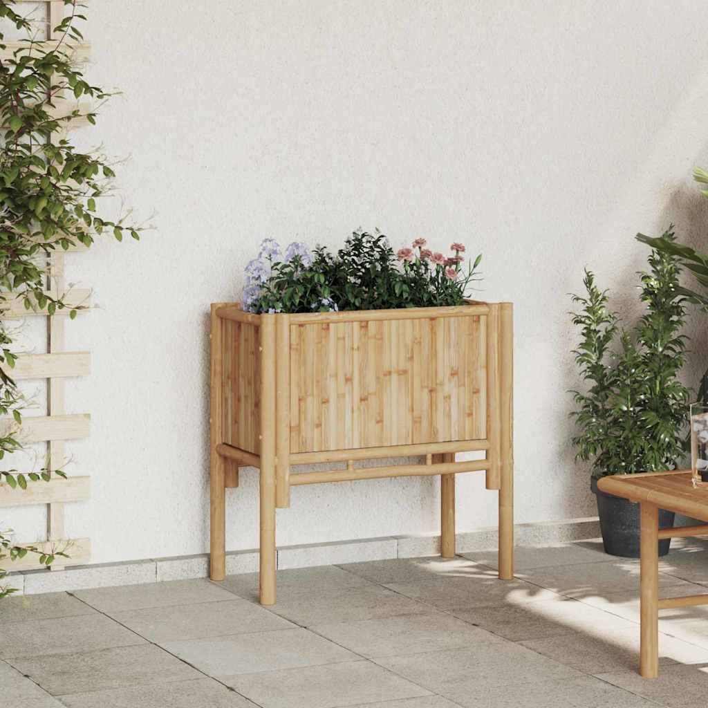 Garden Raised Bed Brown 70 x 35 x 70 cm Bamboo