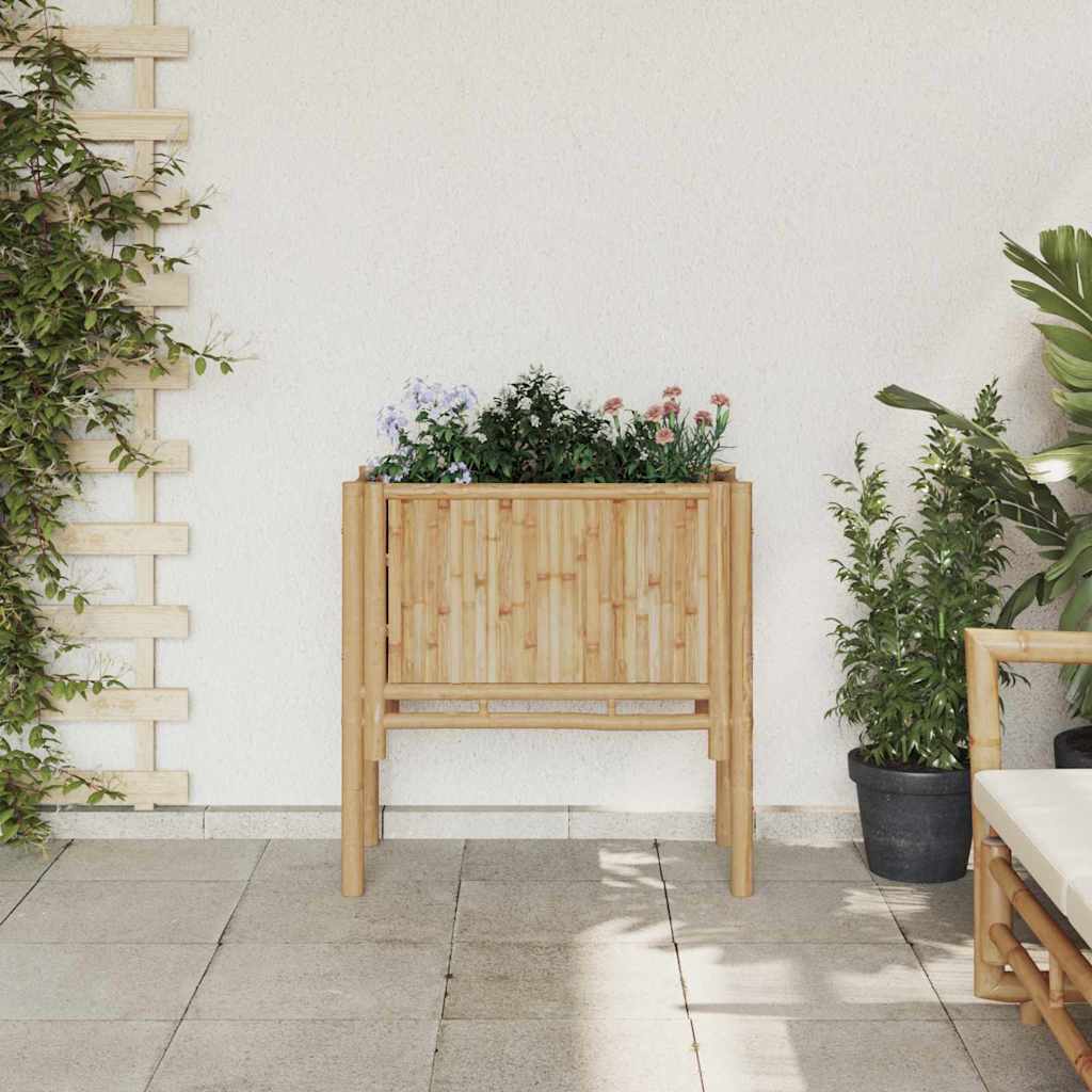 Garden Raised Bed Brown 70 x 35 x 70 cm Bamboo