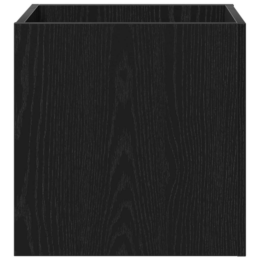 Planter Box Black Oak 40 x 38.5 x 40 cm Engineered Wood