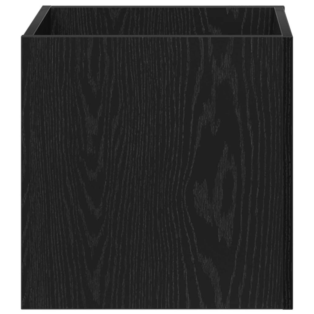Planter Box Black Oak 40 x 38.5 x 40 cm Engineered Wood