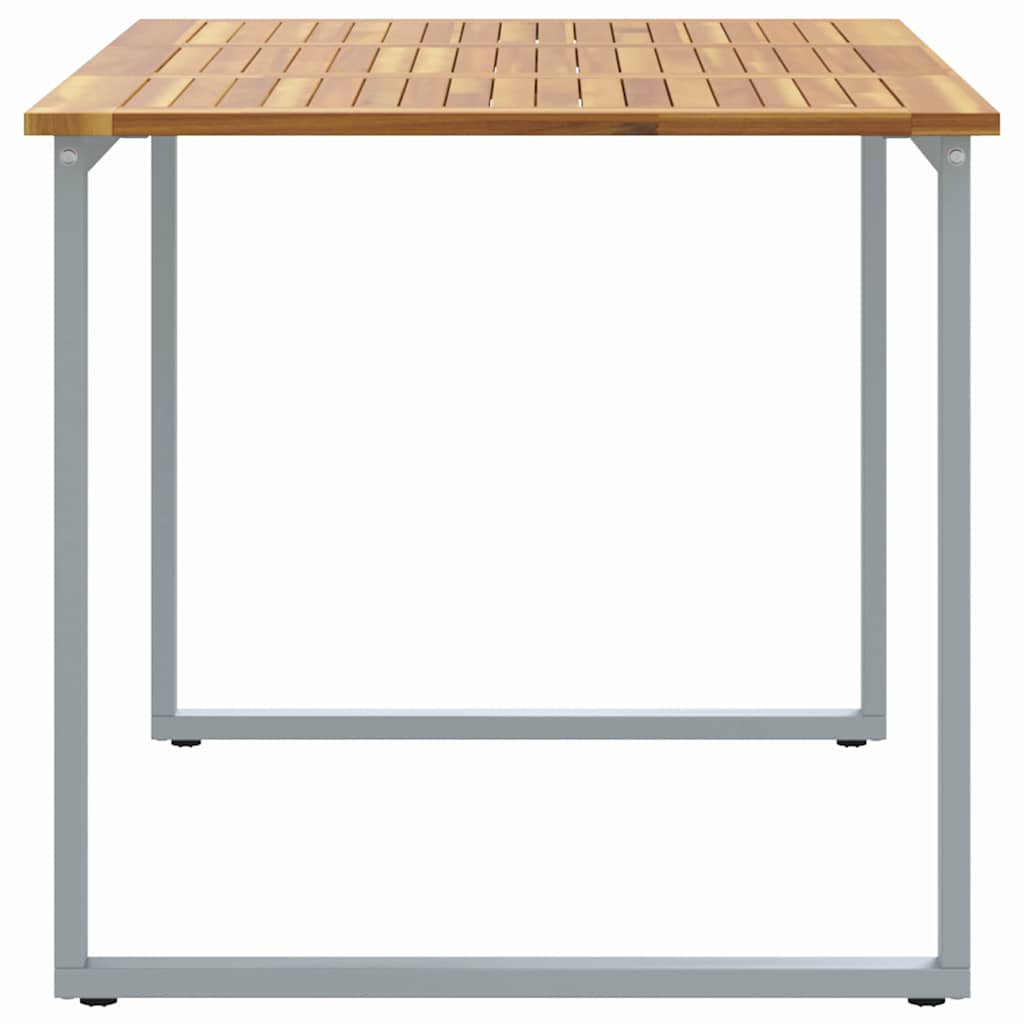 Garden Dining Table Grey 140 x 80 x 75 cm