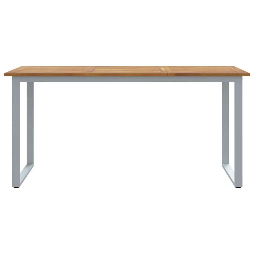 Garden Dining Table Grey 160 x 80 x 75 cm